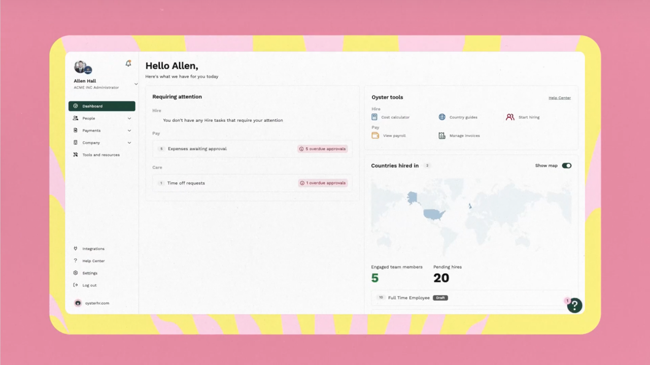 Oyster hr dashboard
