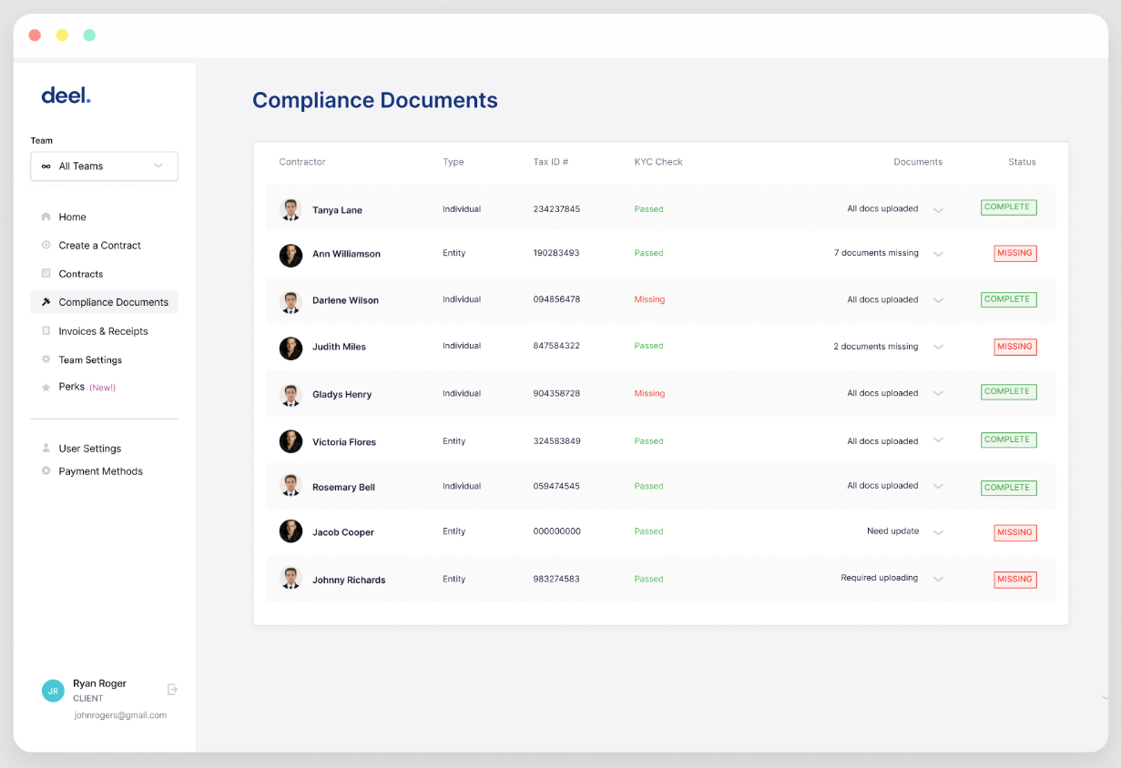 deel contractor and global workforce management