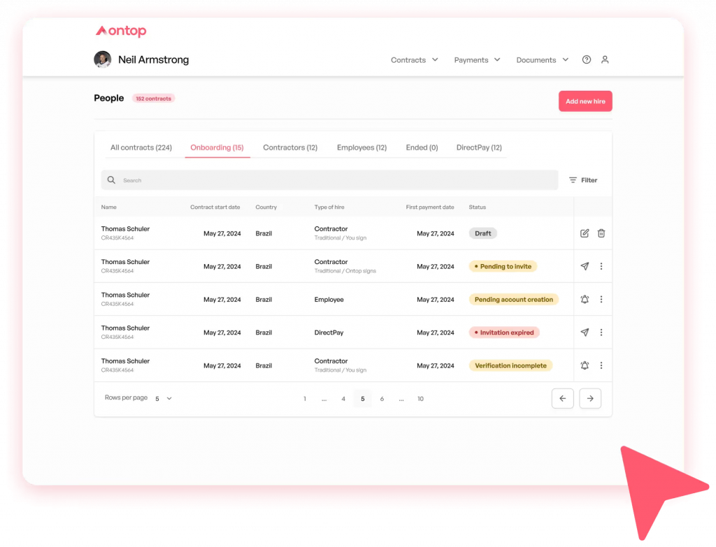 Ontop legal hiring
