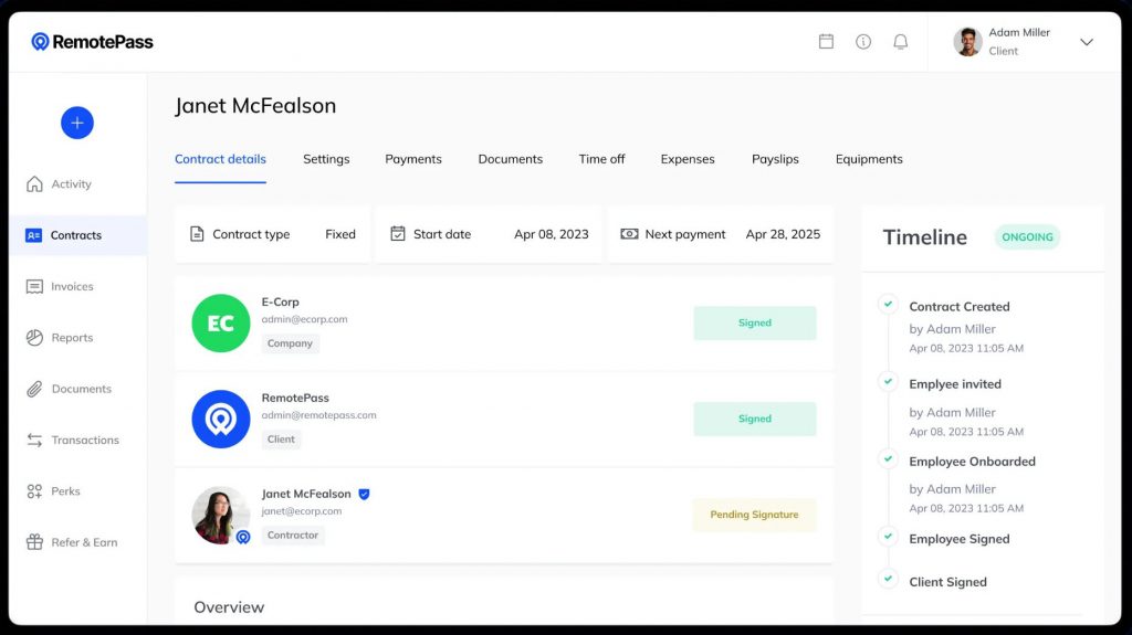 remotepass contractor of record