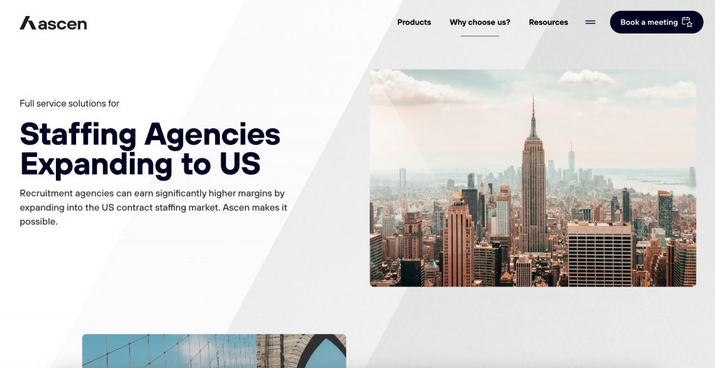 ascen solutions for staffing agencies expanding to us
