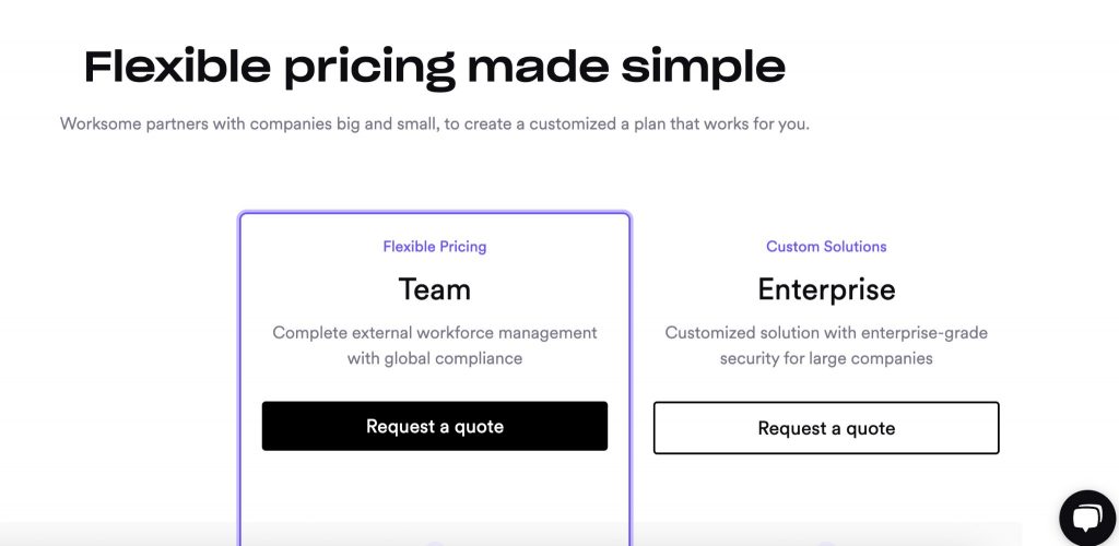 worsome pricing details