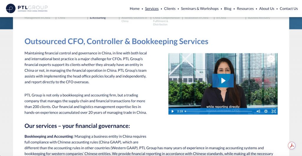 ptl group eor financial management & accounting