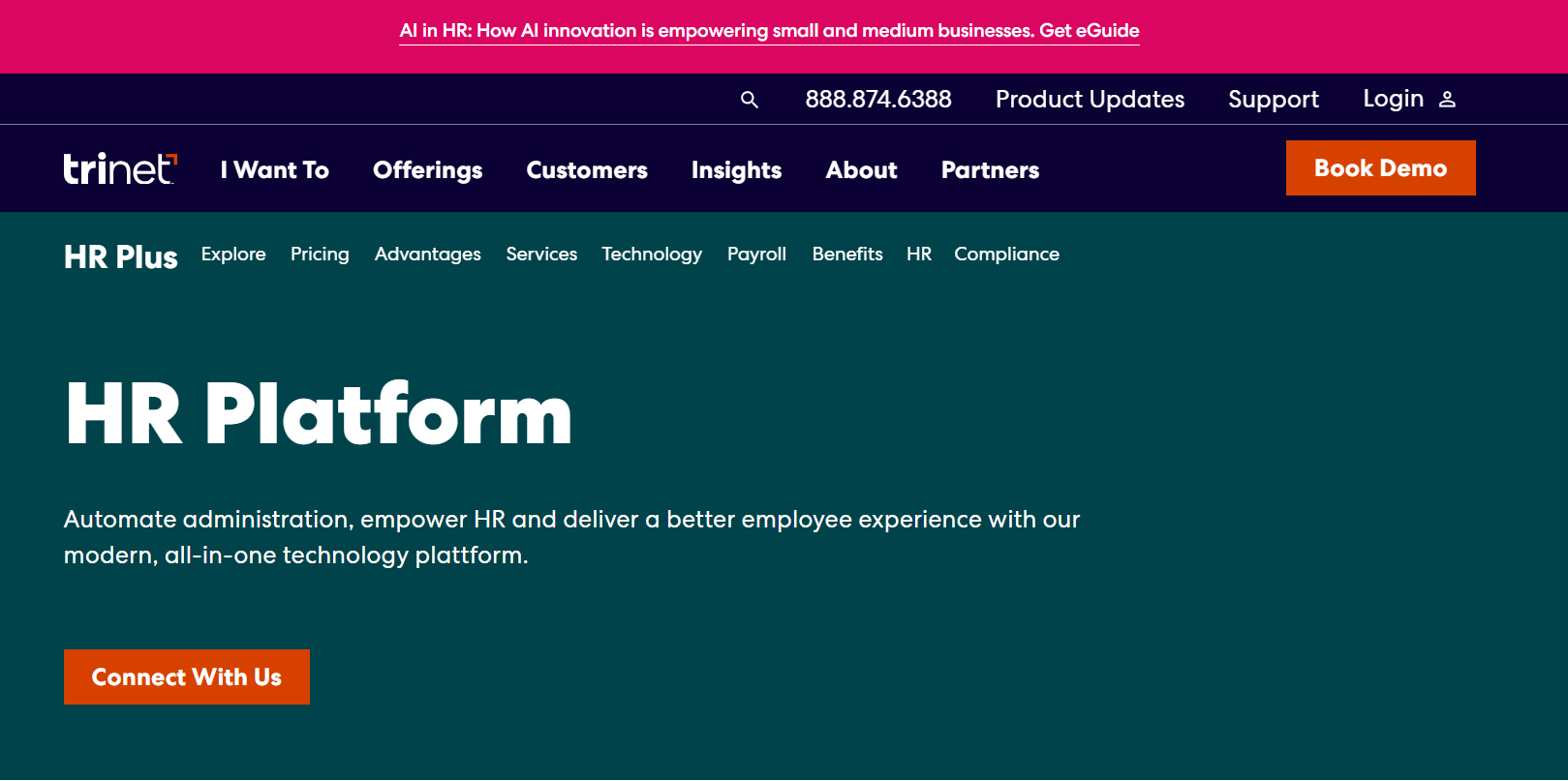 TriNet HR Platform website