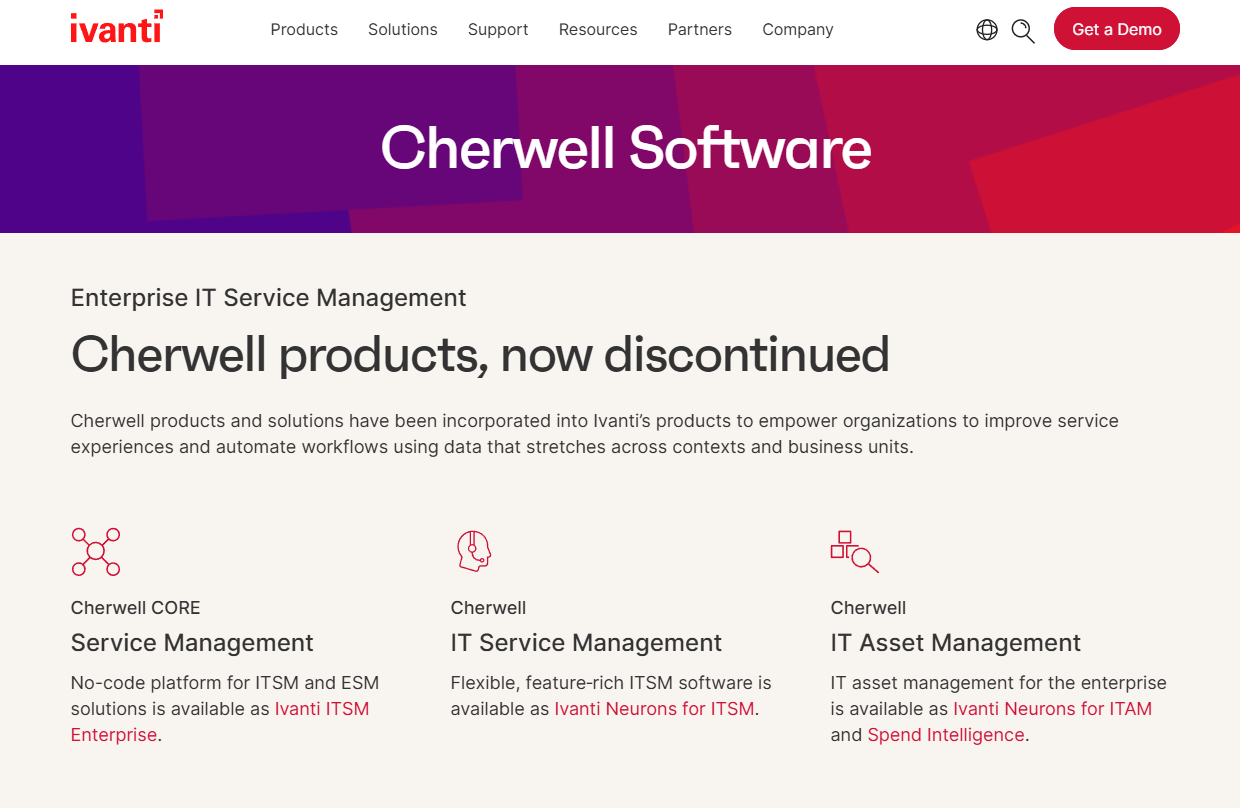 cherwell service management review