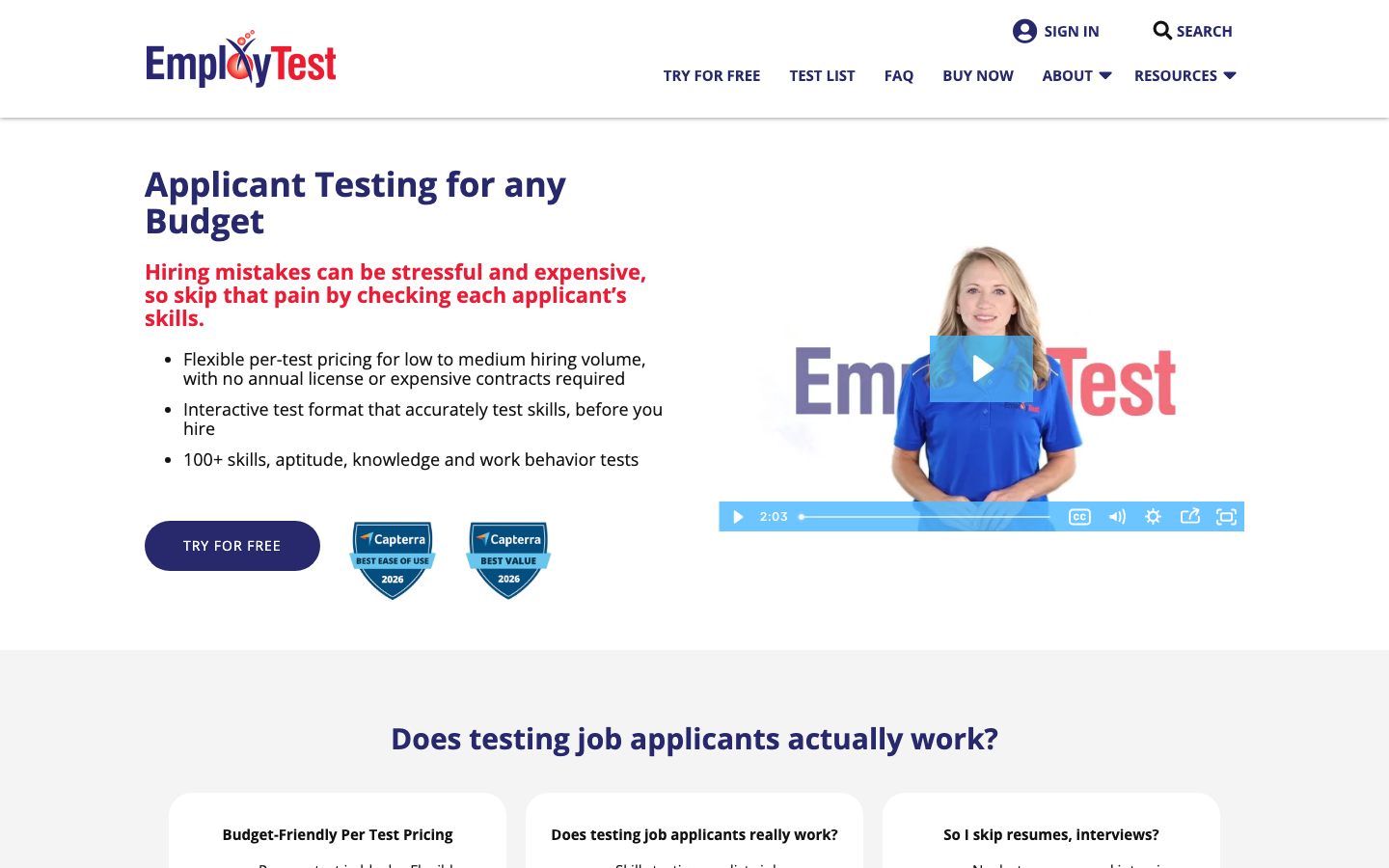 employtest overview