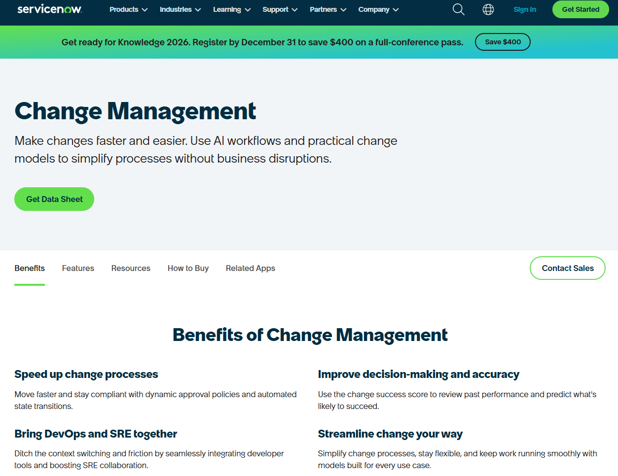 servicenow change management review