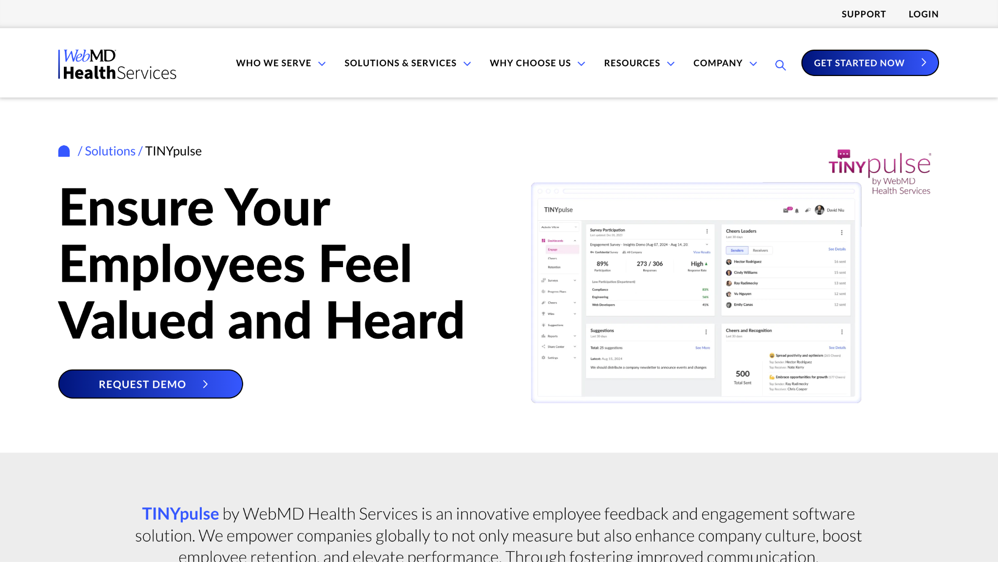 tinypulse (webmd health services) overview