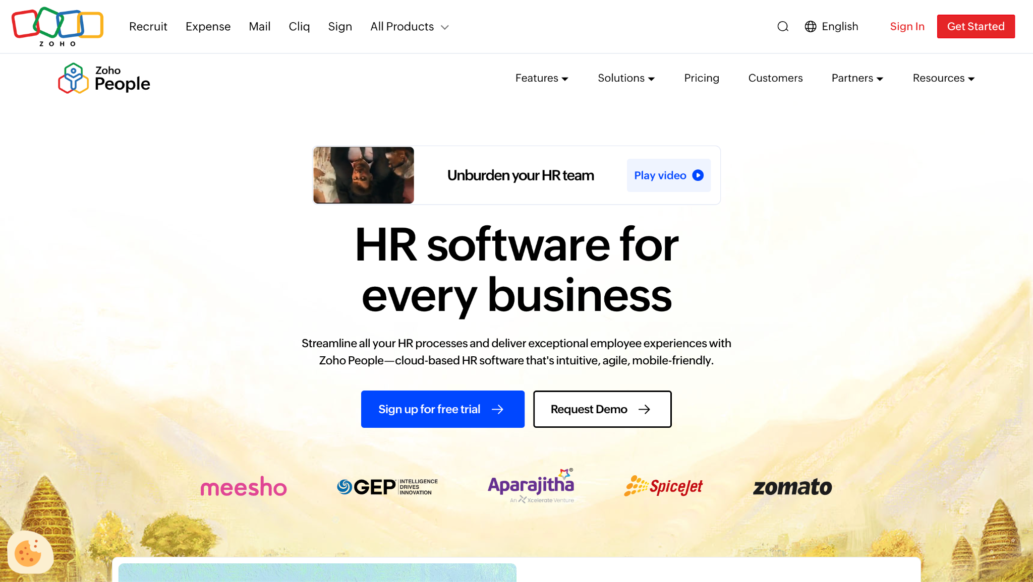 zoho people review