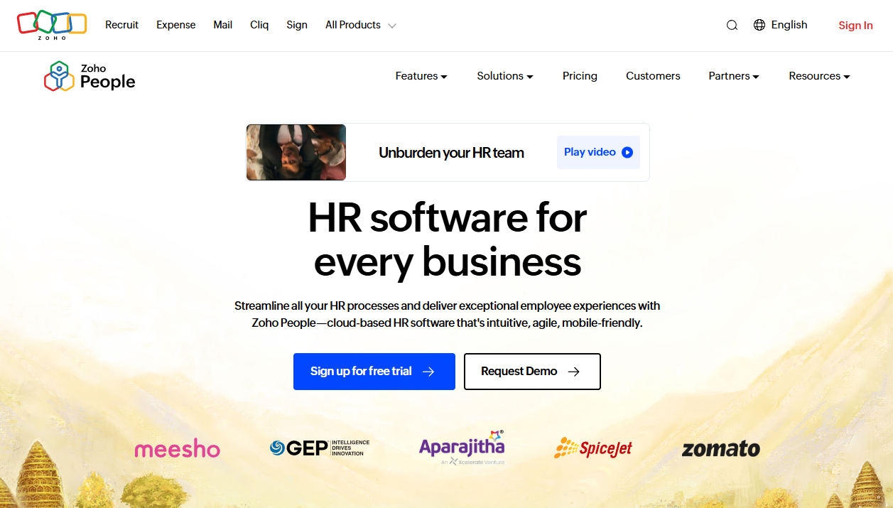 zoho people review