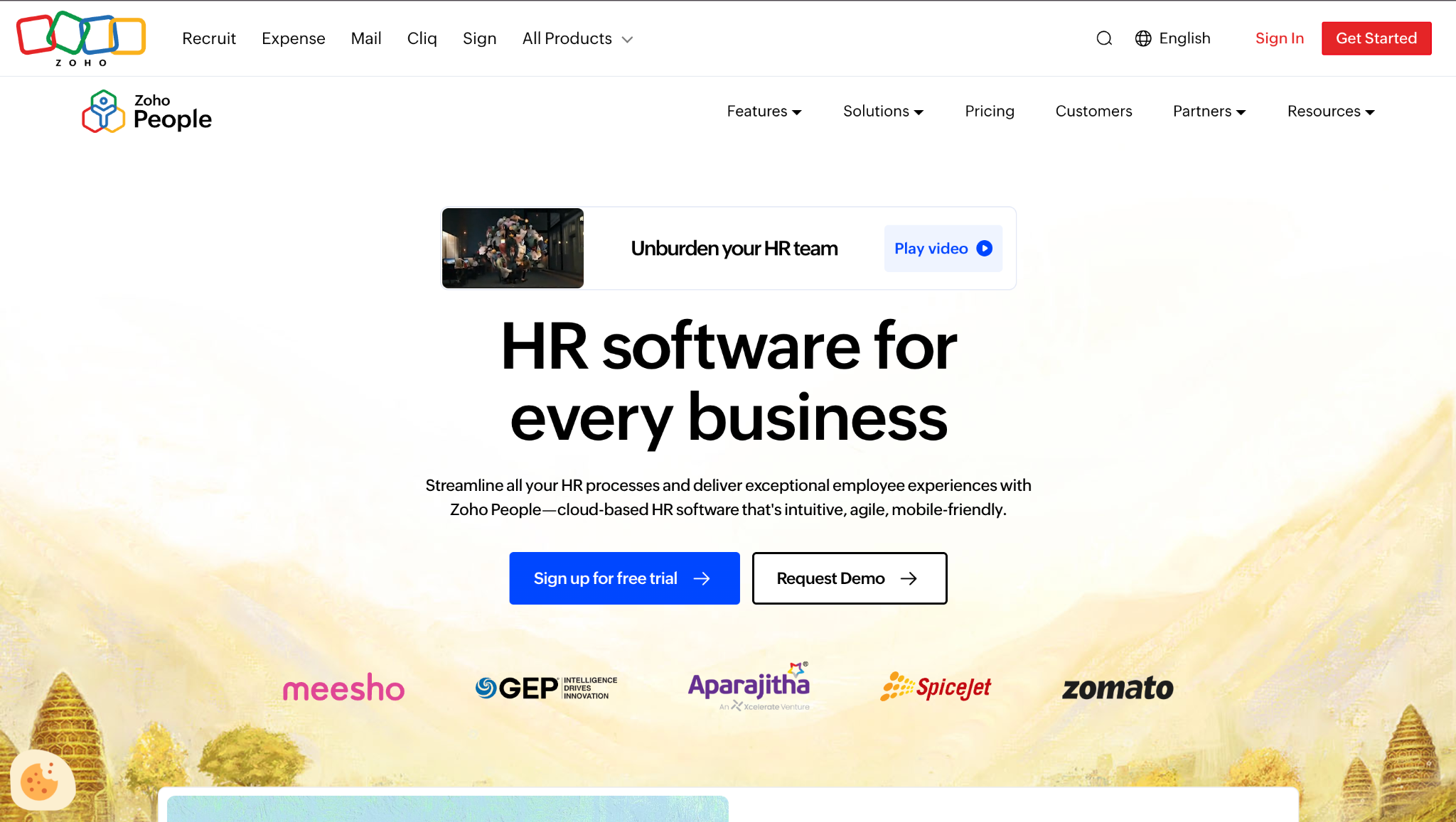 zoho people time tracking review