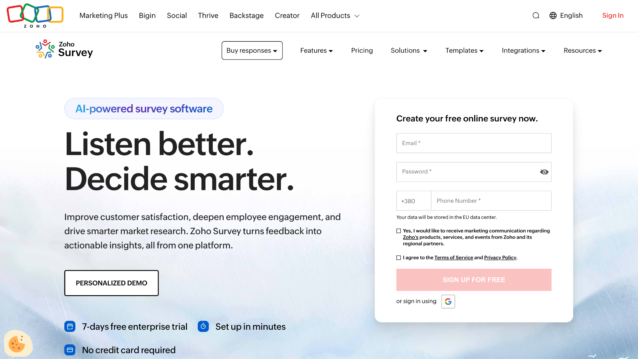 zoho survey overview