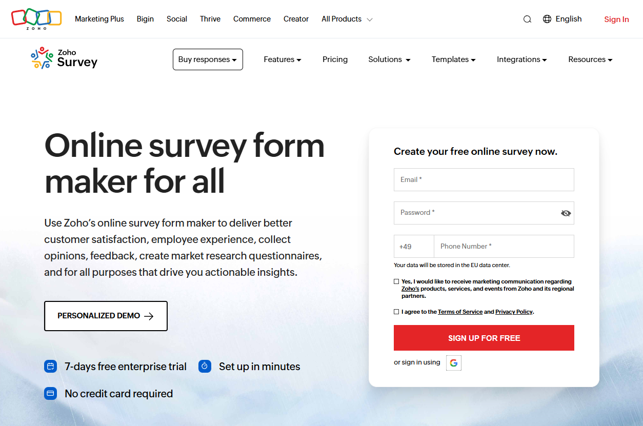 zoho survey review