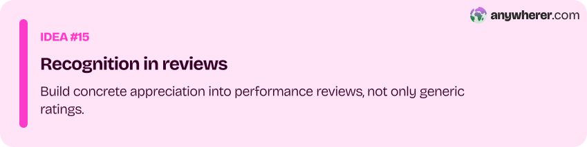 fifteenth employee recognition idea