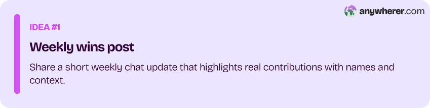 first employee recognition idea