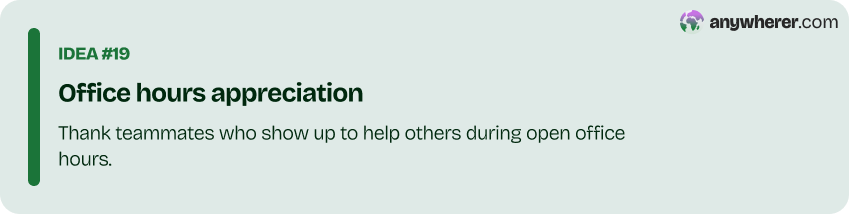 nineteen employee recognition idea for virtual teams