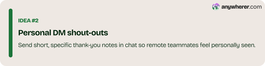 second idea for employee recognition