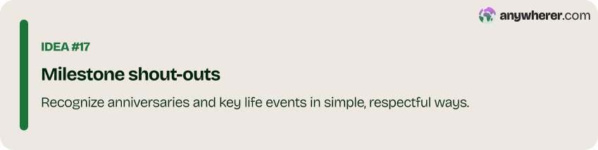 seventeenth idea for employee recognition