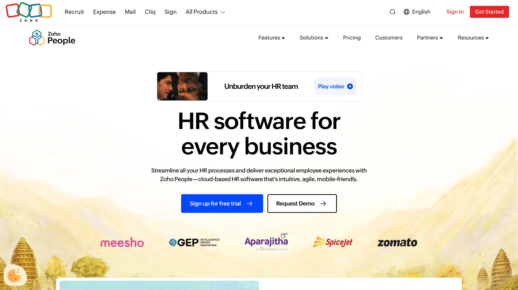 zoho people review