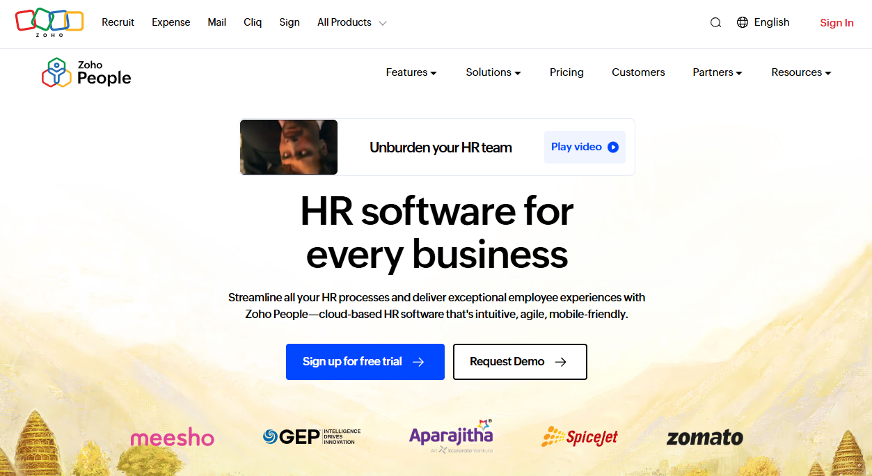 zoho people review