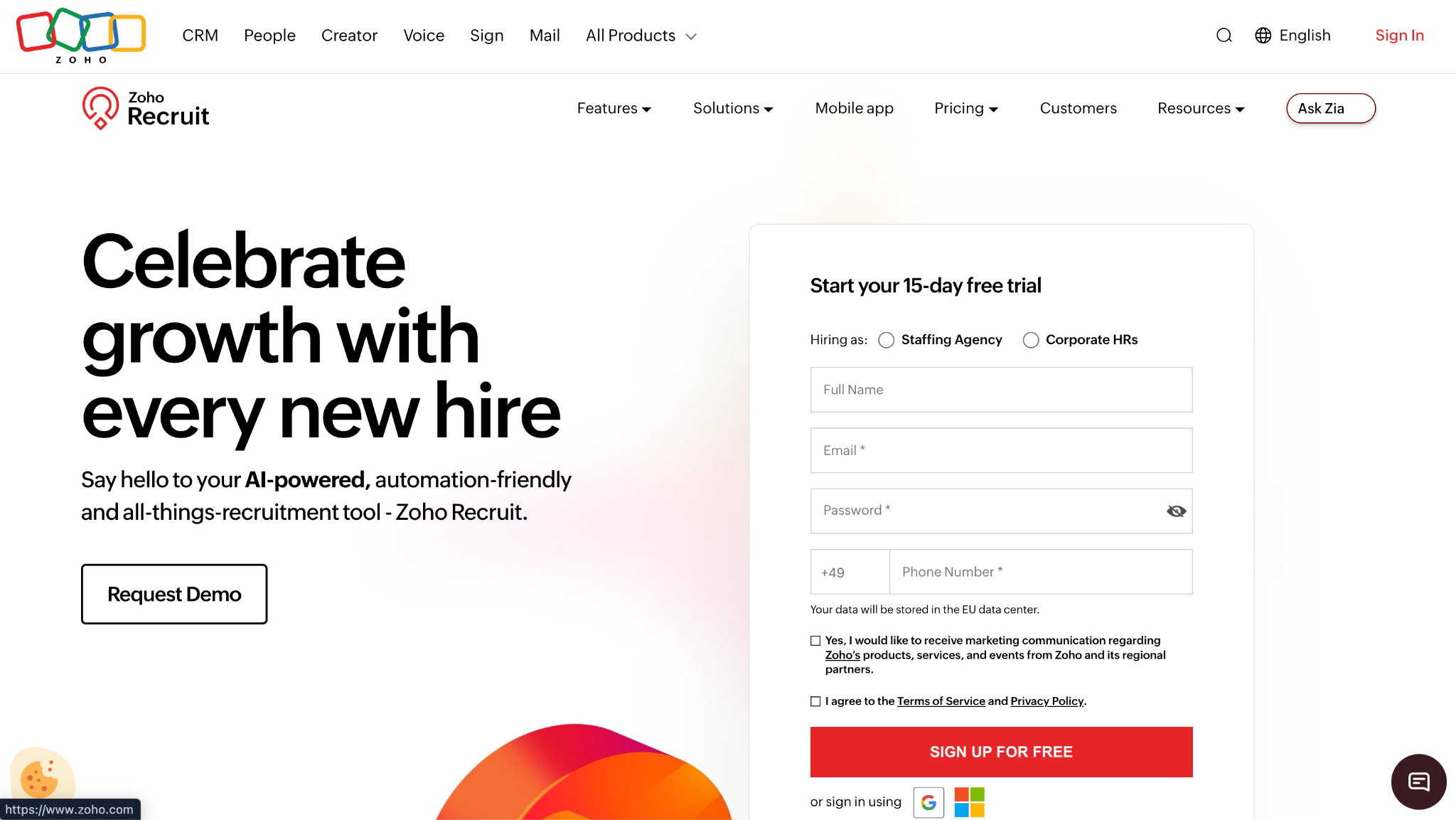 zoho recruit + verifiedfirst review