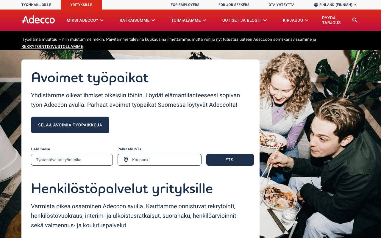 adecco finland website
