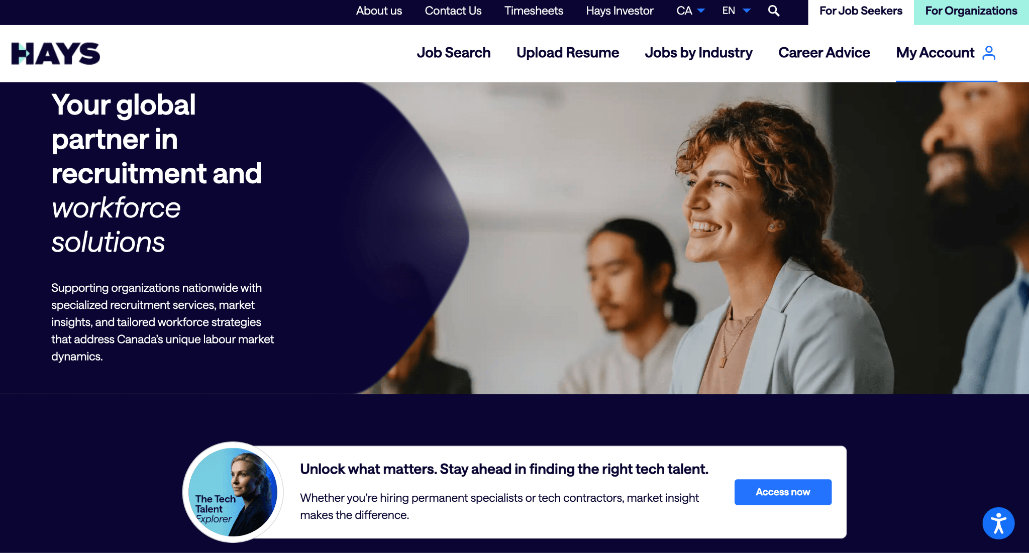 hays canada website