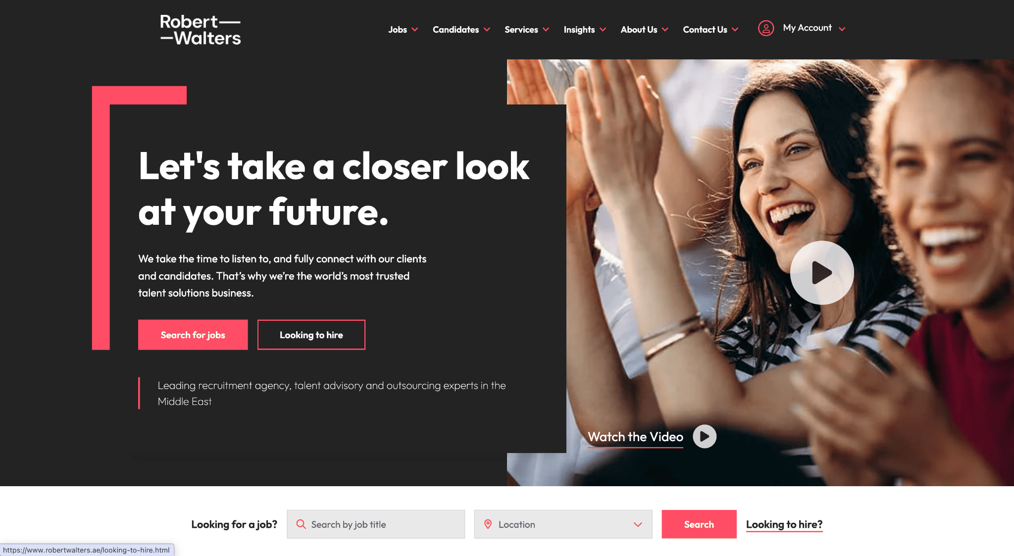 robert walters middle east website