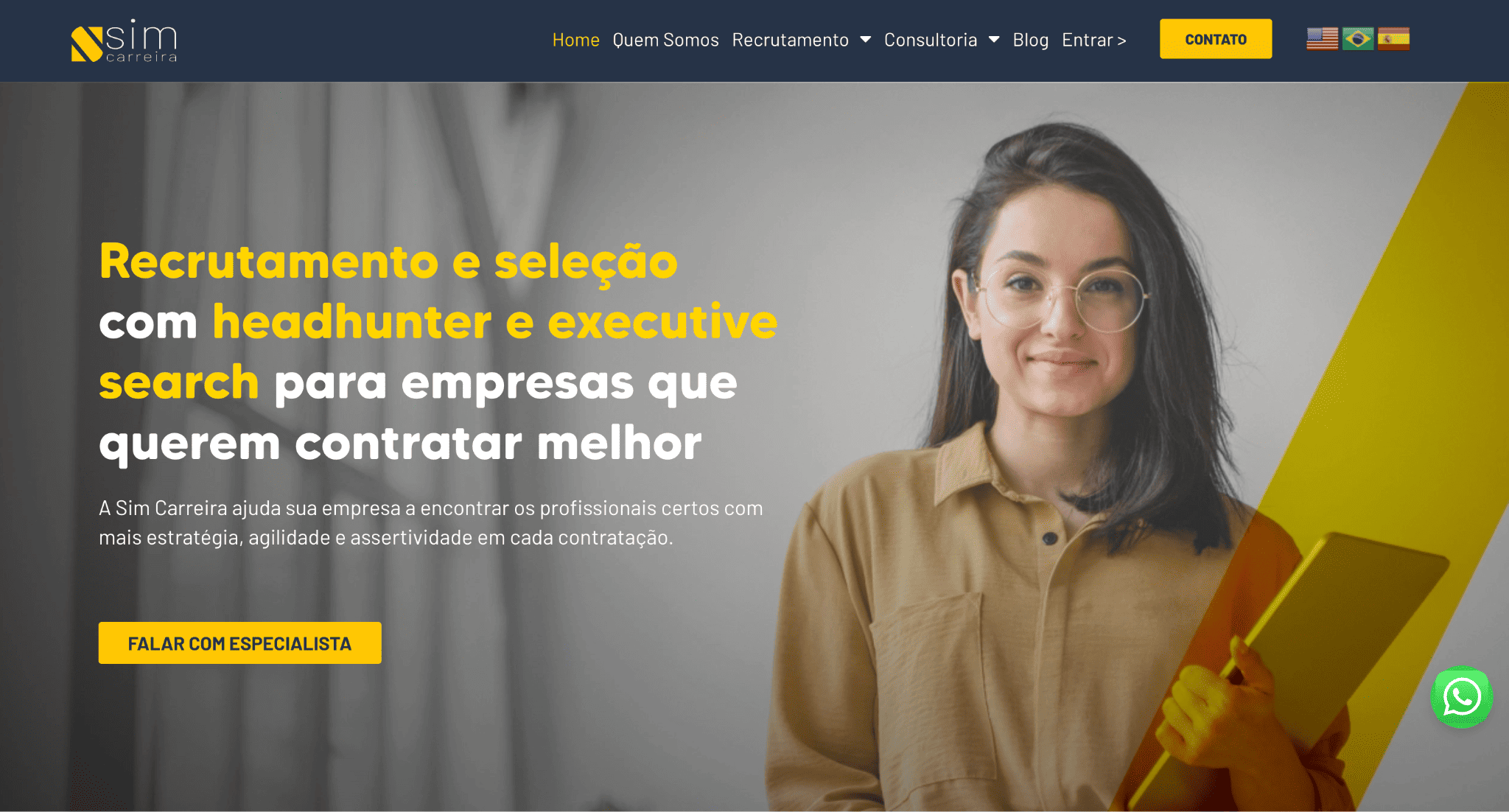 sim carreira website