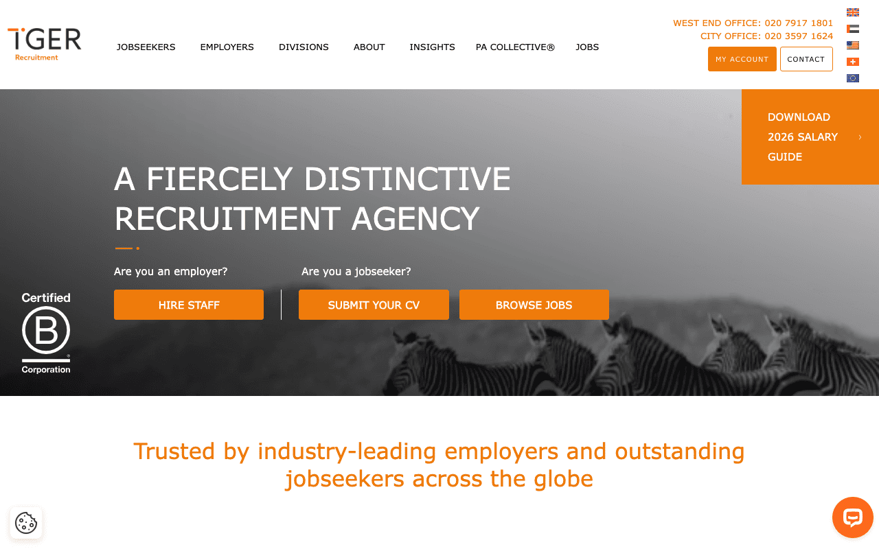 tiger recruitment website