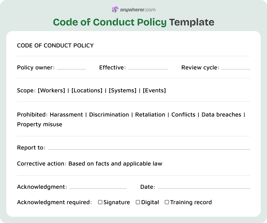 code of conduct policy