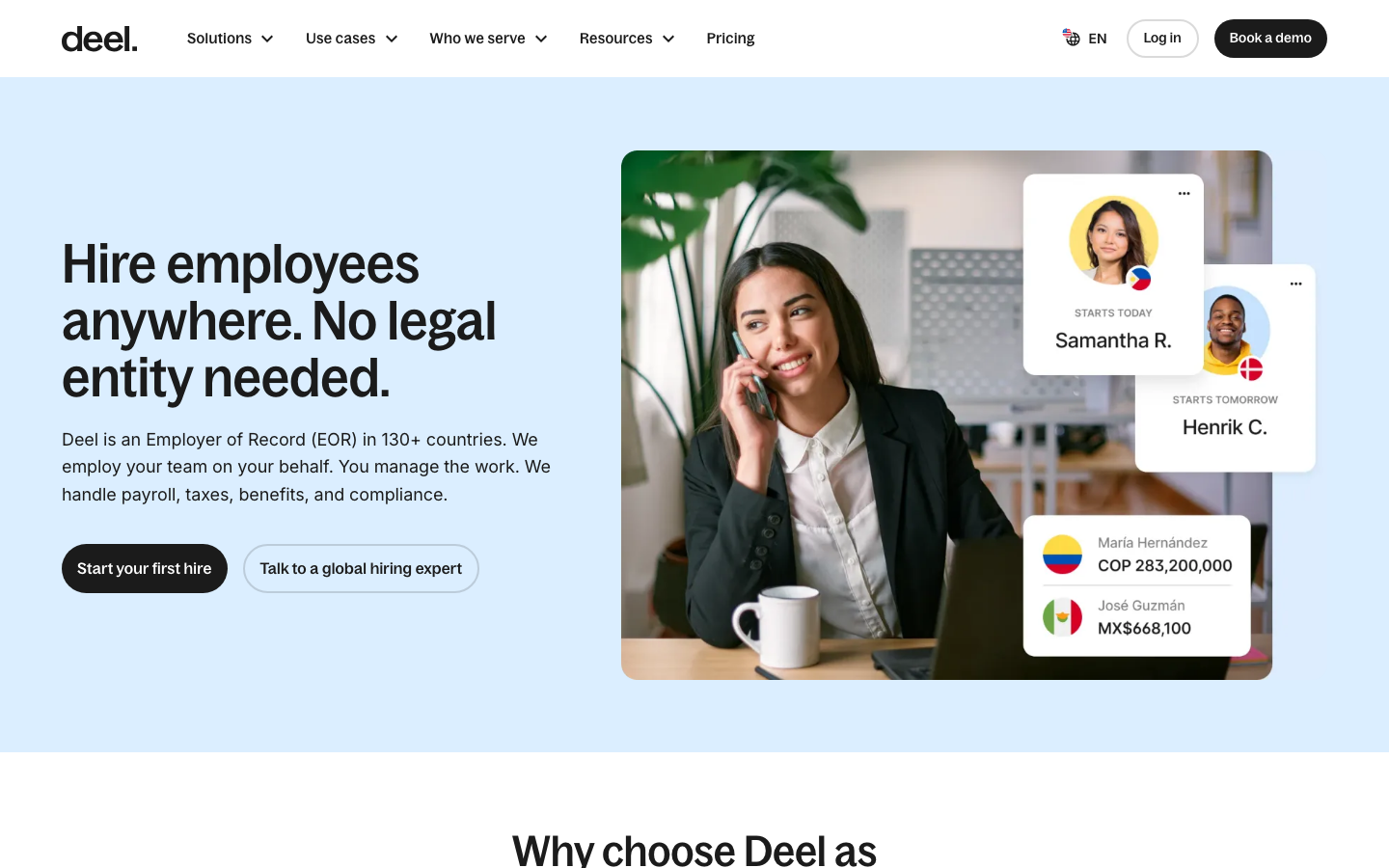 deel website overview