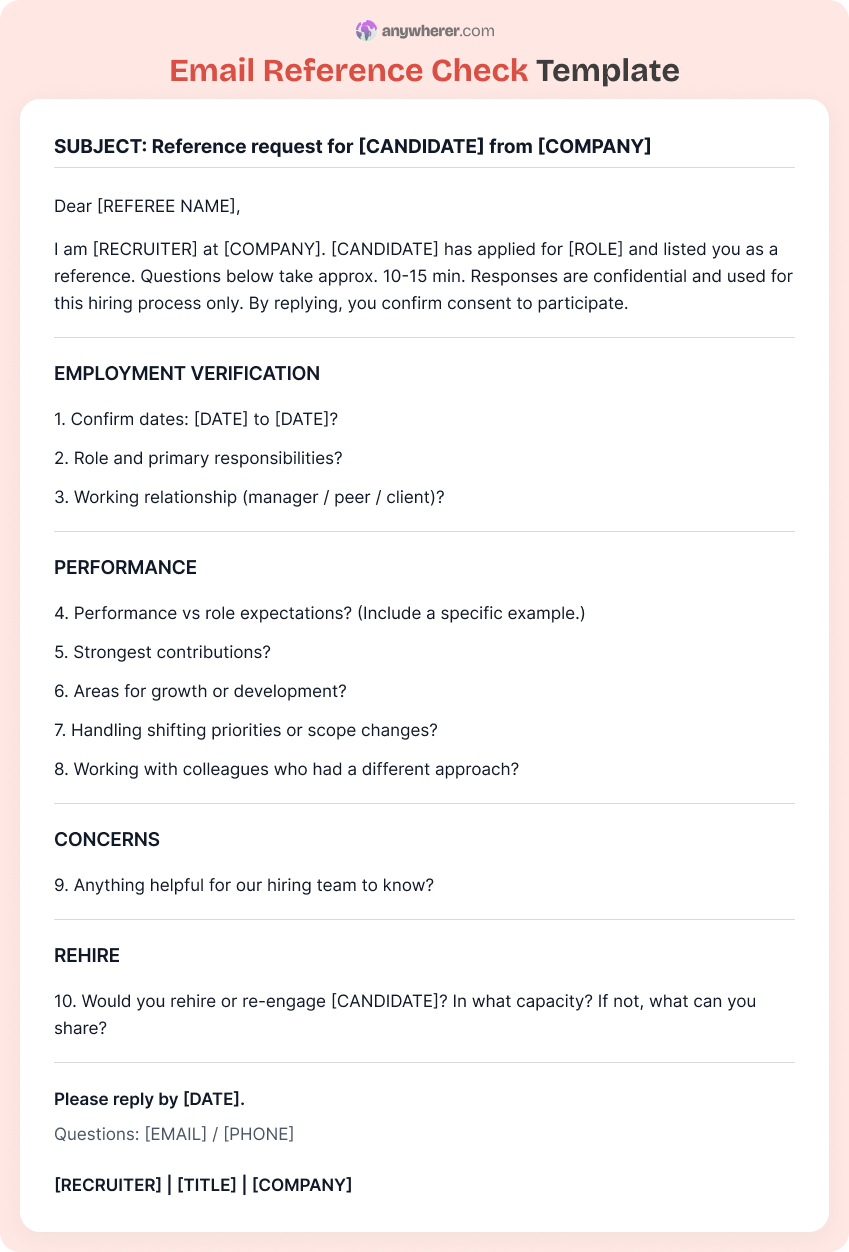 email reference check