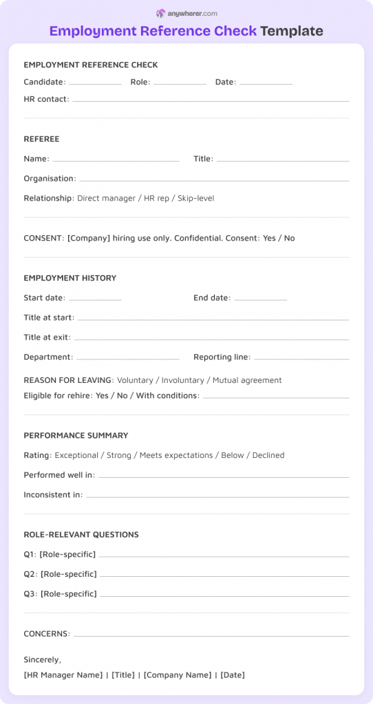 Work Reference Checking Question 7 Reference Check Template Examples for 2026