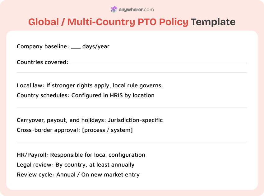 global multi-country pto policy template