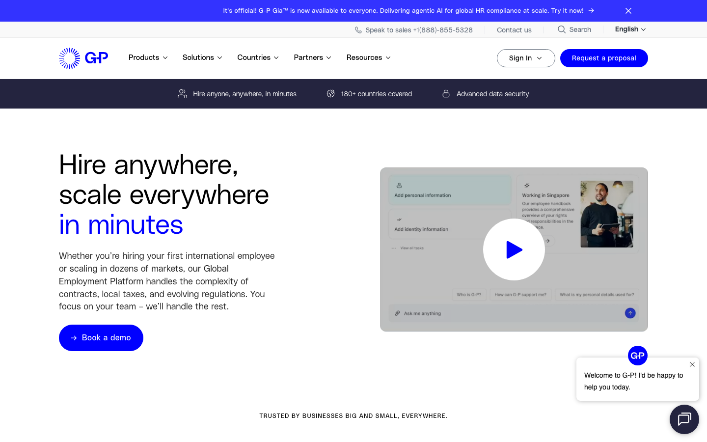 globalization partners wedsite overview