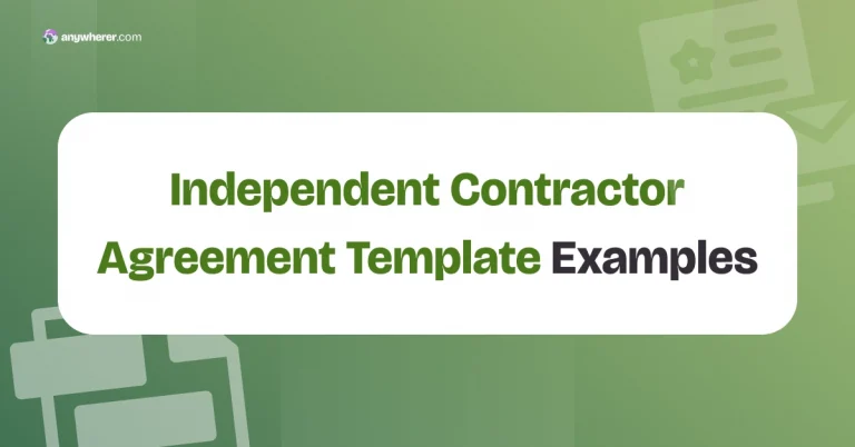 8 Independent Contractor Agreement Template Examples