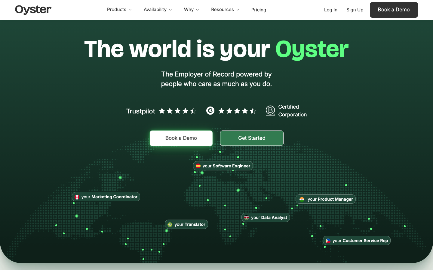 oyster website overview