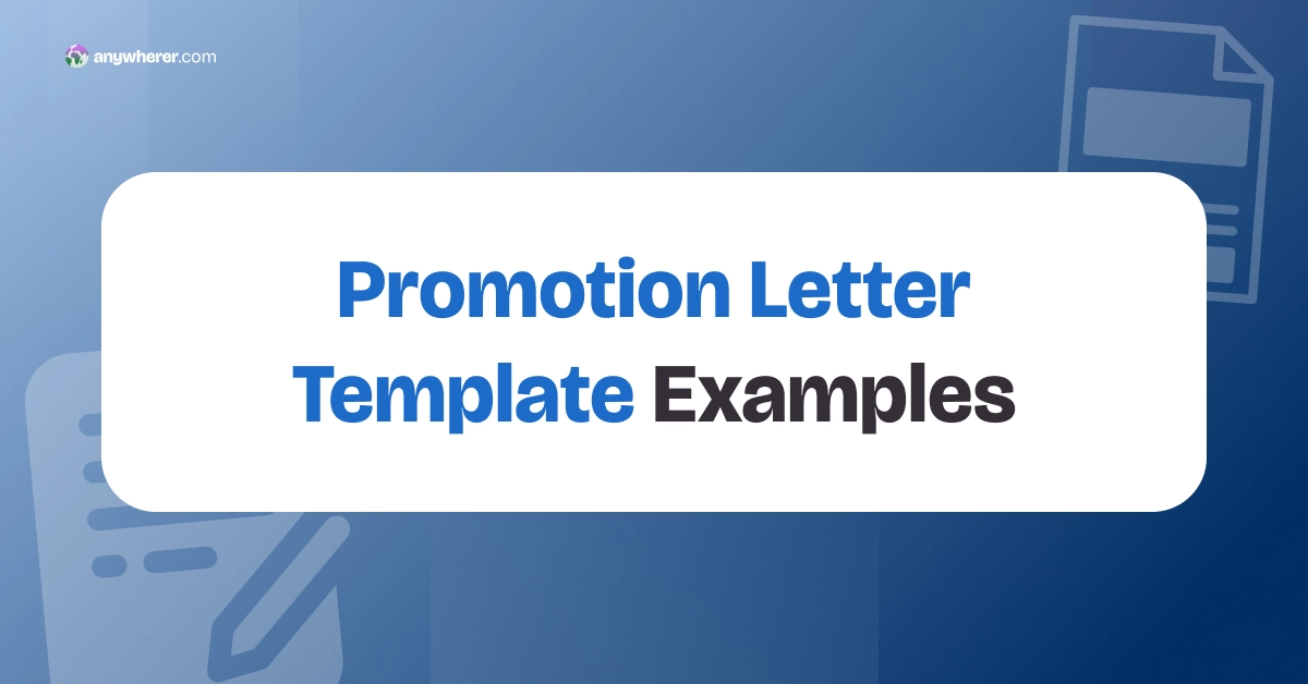 9 Promotion Letter Template Examples for 2026