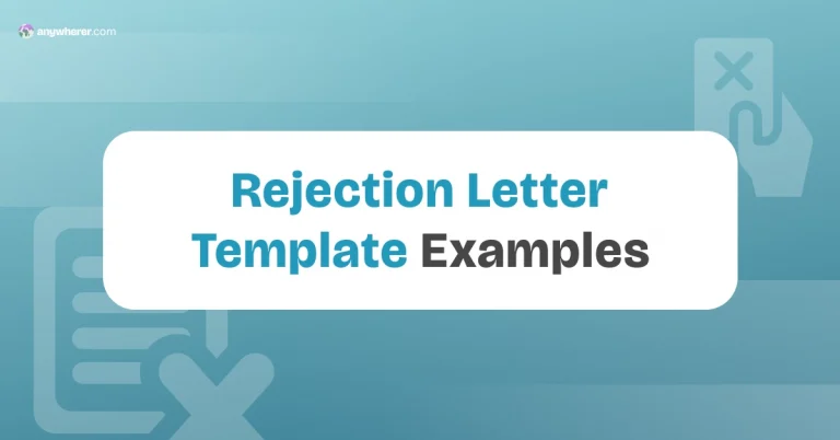 7 Rejection Letter Template Examples