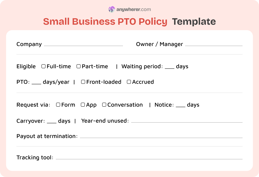 small business pto policy