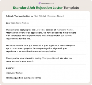 7 Rejection Letter Template Examples for 2026