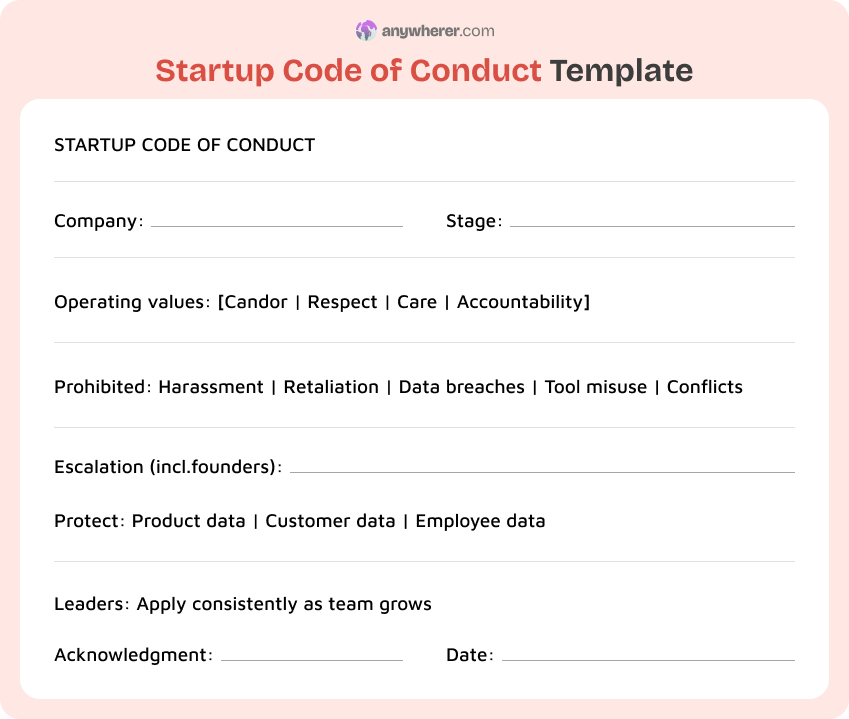 startup code of conduct