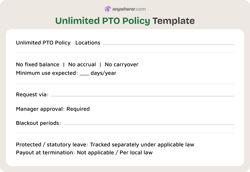 unlimited pto policy