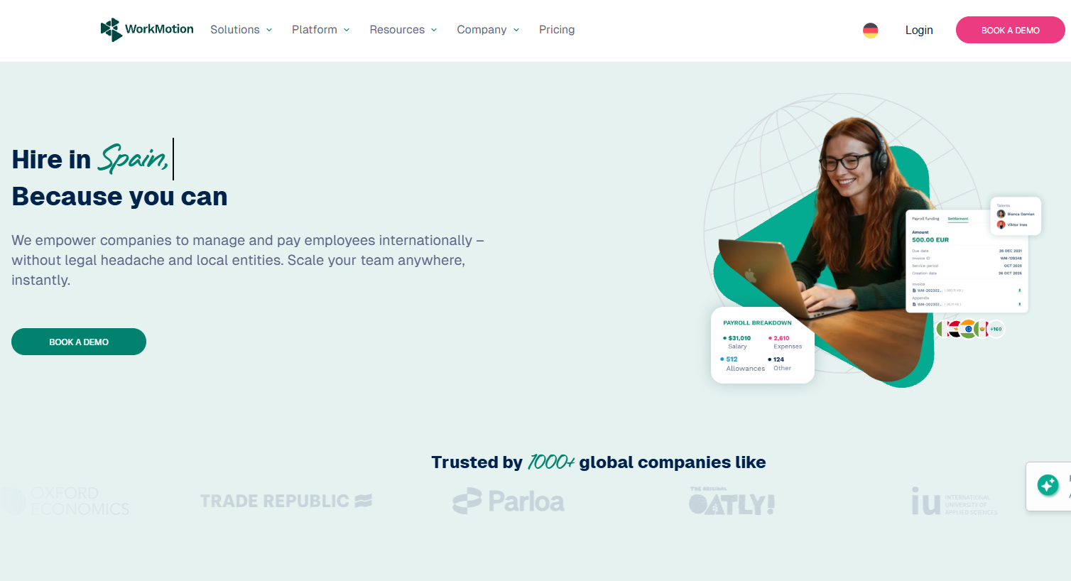 workmotion website overview