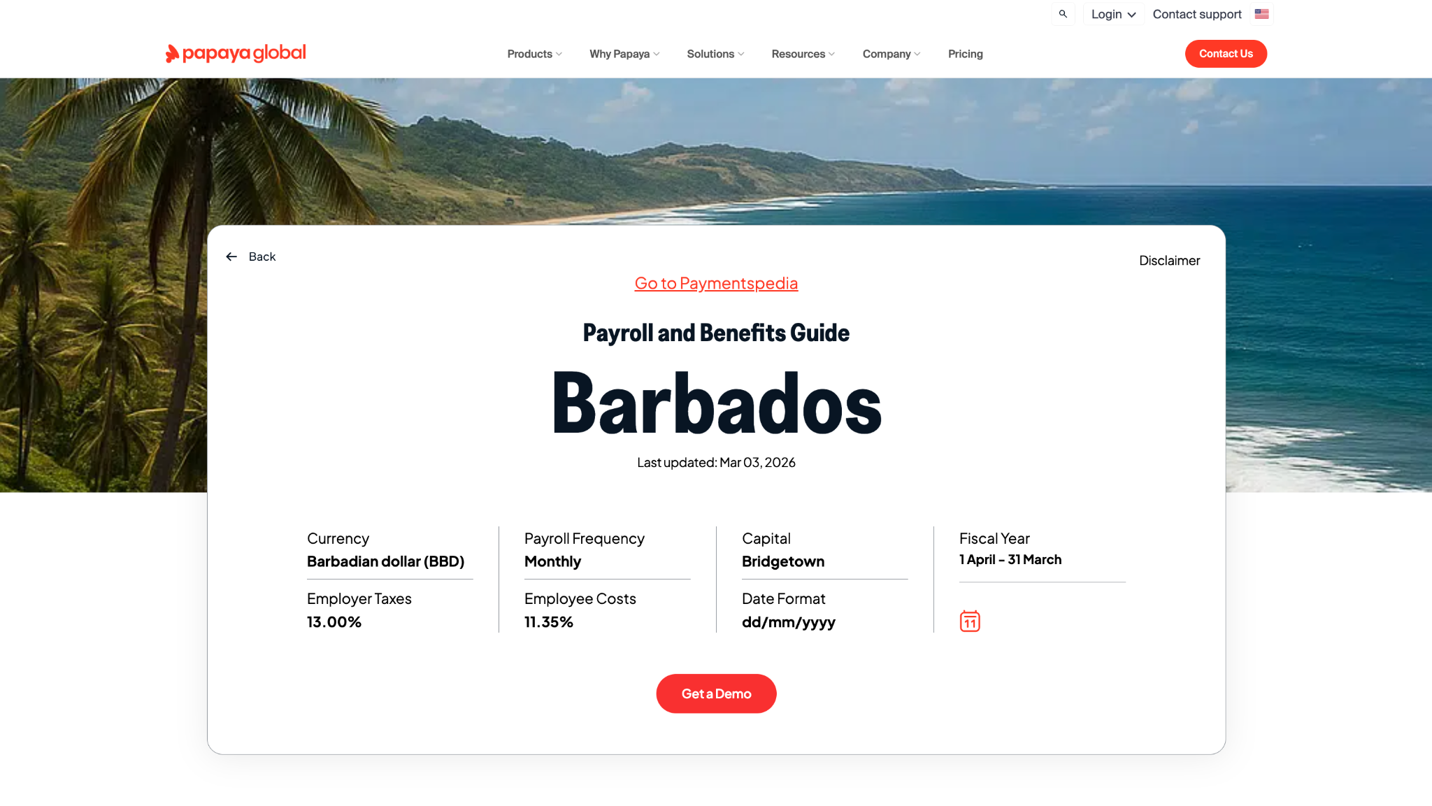 papaya global barbados review