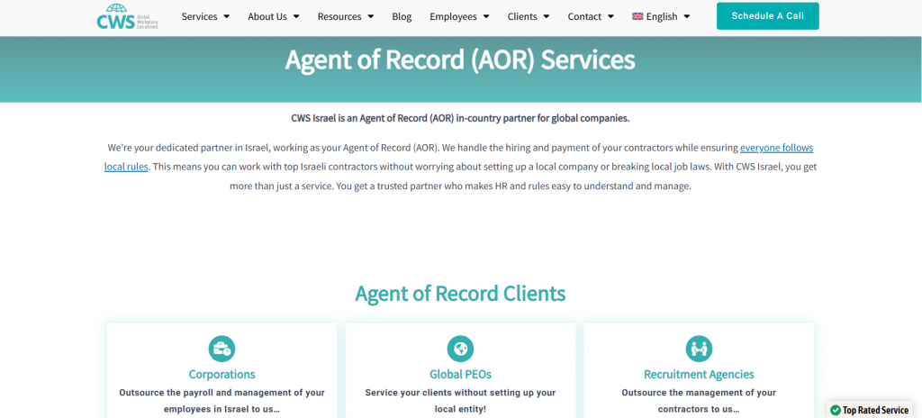 aor services cws israel