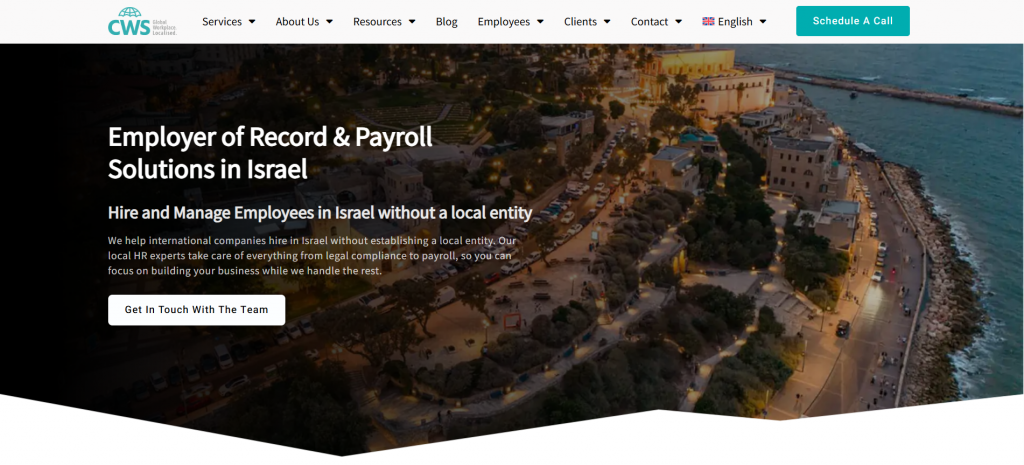 cws israel website