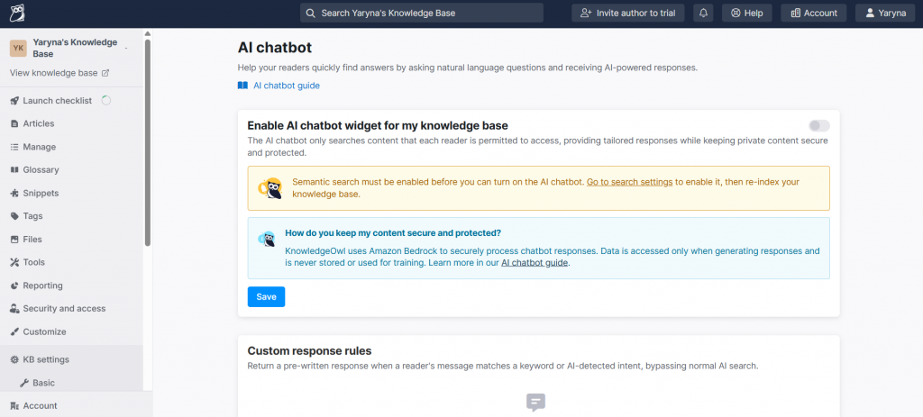 knowledgeowl ai chatbot