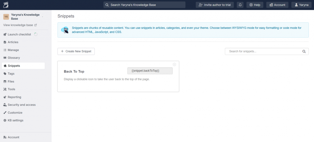 knowledgeowl editor and versioning